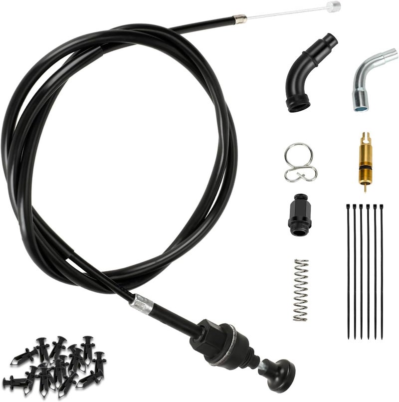 XIKOBY Rubicon 500 Choke Cable and Starter Valve Plunger Kit Compatible with Foreman TRX500 TRX500FPA TRX500FGA TRX500FA 2001-2014 Foreman 500 TRX500FE TRX500FM TRX500TM ATV Quad 4 Wheeler - Image 1